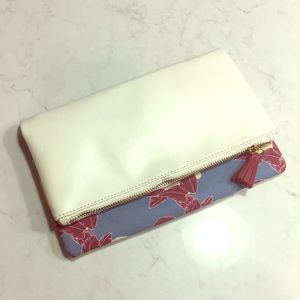 RACHEL PALLY leather & floral clutch. NEW.